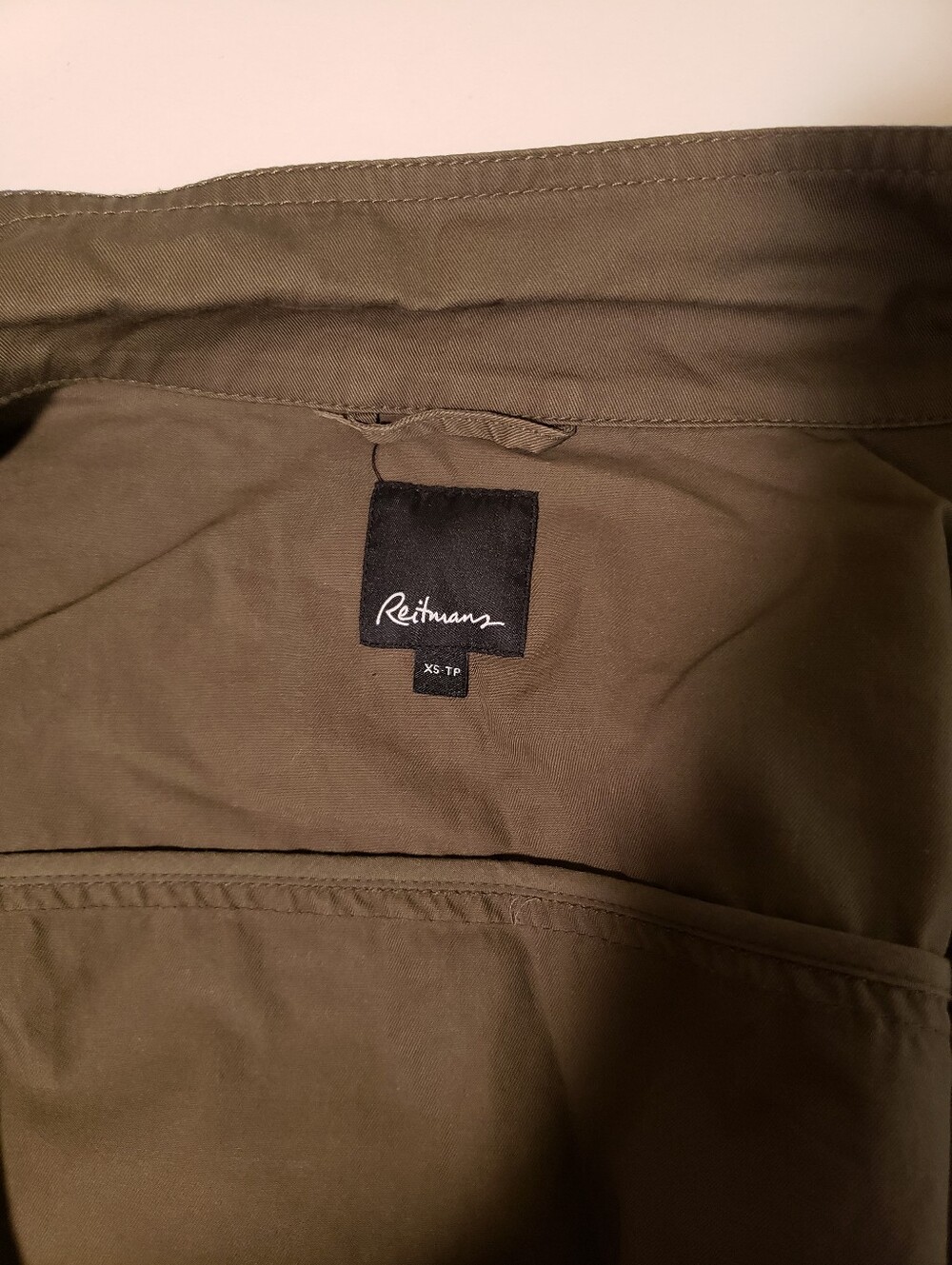 Reitmans Olive Green Utility Jacket with Waist Tie - Picture 8 of 9